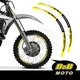 Yellow Camo Dirt Bike Rim Wraps Sticker For Honda CRF 450L 2019-2020 19 20