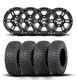 ITP SS212 14" Matte Black Wheels And Terra Hook Tires [27x11-14]