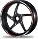 899 949 1199 1200 1299 Ducati Corse Wheel Decals Rim Stickers Stripes WHITE RED