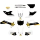 Dcor Rockstar Husqvarna Complete Graphic Kit - Black Background Motorcycle