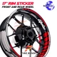 Rim Sticker Decals 17 inch AA02 Set For Honda CBR1000RR FIREBLADE 18 19 20