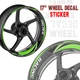 Green GP08 Custom Rim Sticker Graphic For Kawasaki VULCAN S 650 Z1000 Z400