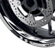 For Honda CBR650F 14 15 16 17 18 WHITE Rim Wheel Sticker Decal Tape 17 inch AA01