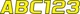 Hardline 3" Series 700 Yellow/Black Registration Lettering Kit (YEBLK700)