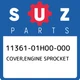 11361-01H00-000 Suzuki Cover,engine sprocket 1136101H00000, New Genuine OEM Part