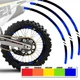 Blue 21 in. 18" Dirt Bike Decal Rim Sticker D01 For Honda CRF 230L 08 09