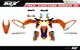 Fits KTM EXC EXC-F XC-W XCF-W 2024/25 and KTM-SX-XC-SXF-XCF-2023/24 graphic kit