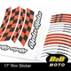 AA01 17" Wheel Rim Stickers White Stripes Tape For Ducati 959 PANIGALE 15-19 18