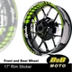 Green A2 17" Wheel Rim Stickers Stripes For Triumph DAYTONA 675 R 06-17 15 16 17