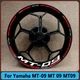 For Yamaha MT-09 MT09 MT 09 Wheel Hub Rim Decorative Decal Reflective Sticker