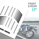 White 17 inch Tape Stripe Rim Stickers S01B For Suzuki Bandit GSF1250 07-18