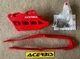 HONDA CRF 250 RX ENDURO  2022-2025 CHAIN BLOCK GUIDE SLIPPER SLIDER SET KIT RED