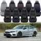 For Honda Civic PU Leather Full Set Car Seat Cover 5 Seats Front Rear Cushion
