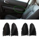 For Honda Pilot 09-13 Door Handle Armrest Panels BLACK Leather+Red Line 2*Cover