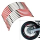 For SUZUKI DRZ DR-Z 400SM 05-19 RIM 17'' Stripes Wheel Decals Tape Stickers Red