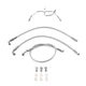 For Harley Dyna 42163-08A 42480-09 41800295A Non-ABS Chrome Front Brake Line Kit
