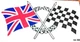 Crossed British checkered flags top tank sticker each Norton Atlas 650/99 1963-8