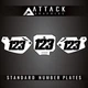 Attack Graphics Number Plate Backgrounds For Honda CR80R Expert 2001