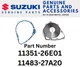 SUZUKI Genuine OEM 11351-26E01 & 11483-27A20 Left Engine Stator Cover w/ Gasket