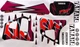 Yamaha DT 125 1991 2003 4BL DE03 Black Purple Decor Decal Sticker