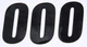 Dcor SX Plate Number #0 6"H Black 3-Pack