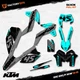 Gray & Cyan Slick Graphics Kit fits KTM 13-16 EXC EXC/F XCW 125 250 300 450