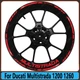 For Ducati Multistrada 1200 Wheel Hub Rim Decorative Decal Reflective Sticker