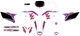 Dcor Complete Graphics Kit Retro Pink/Purple fits Yamaha YZ250F 2024-2025