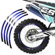 21" 18" A01B Stripe Dirt Bike Wheel Stickers For Kawasaki KLX 400 00-16 15 14 13