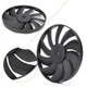 1xEngine Radiator Cooling Fan Black Fit 2007-2011 2008 Kawasaki Ninja ZX6R ZX10R