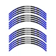 Blue STRIPE2 17 inch Edge Rim Sticker For Kawasaki Ninja 650R 17 18 19 20 21