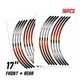 R03B For Yamaha FZ6R 2009-2017 Orange 4 Sides Sticker Kit 16 15 14 13 12 11 10