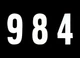 "#984" 7" Tall White "Extreme" Stick-On Race Numbers - 3 Pack Dirt Digits