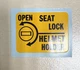 HONDA NS400R SEAT LOCK HELMET HODEL DECAL