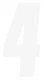 Factory Effex 6" Factory Number #4 White 3-Pack