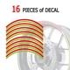 For Yamaha FZ10 MT-10 18-24 23 22 21 Edge Rim Stickers 17 inch Y01B Red Green