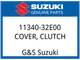 Suzuki OEM Part 11340-32E00 COVER,CLUTCH