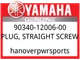 Yamaha OEM Part 90340-12006-00 PLUG, STRAIGHT SCREW