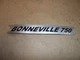 TRIUMPH T140V BONNEVILLE 750 SIDE COVER DECAL BLACK ON SILVER - 60-7054