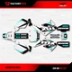 White & Cyan Shift Racing Graphics Kit fits Honda Cr85 03-07 CR 85 Decal