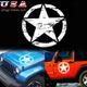 20'' White Universal White Army Star Military Off-Road Hood Trunk Decal Sticker