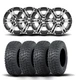 ITP SS212 14" Machined Black Wheels And Terra Hook Tires [27x9-14]