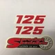 125 Displacement Decal   Radiator Shroud  Sprocket Specialist Geared Sticker KTM