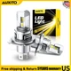 AUXITO Pair H4 9003 HB2 LED Headlight Bulbs High Low Beam 6500K White Plug&Play