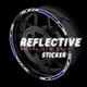 SH17 Green Reflective Wheel Sticker Tape For Kawasaki Ninja 250 20-21