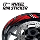Red 17 inch Wheel Sticker Decal AX2 For Aprilia Dorsoduro 900 18-20 19