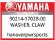 Yamaha OEM Part 90214-17028-00 WASHER, CLAW