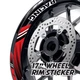 Red 17 inch Wheel Sticker Decal AX2 For Suzuki Katana GSX 600F 89-06 05 04 03