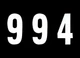 "#994" 7" Tall White "Extreme" Stick-On Race Numbers - 3 Pack Dirt Digits