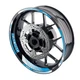 Aqua 17" Racing Wheel Rim Stickers For Yamaha MT07 18 19 20 21